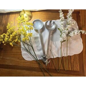 Vintage Fleur-de-Lis Salad Servers